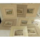 25 STEEL ENGRAVINGS HAND COLOURED SCENES IN LONDON, ETC, AFTER SHEPHERD, BUCKLER,