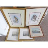 PAIR OF GILT FRAMED COLOURED ENGRAVINGS OF MONTROSE & LEITH PIER AND HARBOUR, AFTER W H BARTLETT,