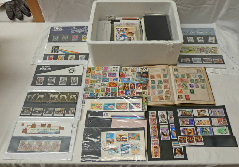 SELECTION OF VARIOUS GB & WORLDWIDE STAMPS & FIRST DAY COVER TO INCLUDE STAMP PACKS, 1914 EGYPT,