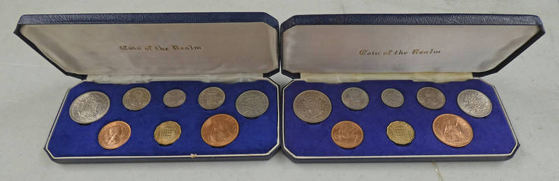 2 COIN OF THE REALM SETS 1963 & 1966,