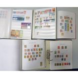 5 ALBUMS AND STOCKBOOKS OF WORLDWIDE STAMPS TO INCLUDE SINGAPORE, MALAYSIA, GERMANY, NETHERLANDS,