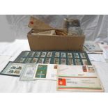 SELECTION OF STAMPS, COVERS, CIGARETTE CARDS, COLLECTABLE'S ETC,
