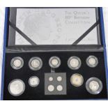2006 THE QUEEN'S 80TH BIRTHDAY COLLECTION 13 COIN PROOF SET IN SILVER,