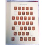 WINDSOR STAMP ALBUM OF VARIOUS GREAT BRITAIN STAMPS TO INCLUDE VARIOUS PENNY REDS & TUPPENY BLUES