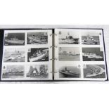 1 ALBUM OF VARIOUS ROYAL NAVY 1960 - RELATED CARDS TO INCLUDE H.M.S. ENDURANCE. H.M.S. ORKNEY , H.