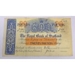 1952 ROYAL BANK OF SCOTLAND £20 BANKNOTE, F109 1715,