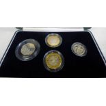 2005 ROYAL MINT SILVER PROOF PIEDFORT 4 - COIN COLLECTION, IN CASE OF ISSUE WITH C.O.A.