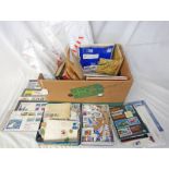 BOX OF VARIOUS GB & WORLDWIDE STAMPS AND FIRST DAY COVERS TO INCLUDE PRESENTATION PACKS, LOOSE,