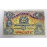 1945 NATIONAL BANK OF SCOTLAND £20 BANKNOTE A154-483,