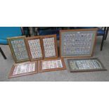 7 FRAMED CIGARETTE CARD COLLECTIONS TO INCLUDE PLAYER'S MILITARY UNIFORMS, WILL'S WORLD WAR II,