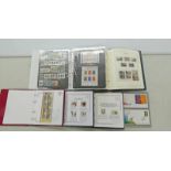 2 ALBUMS OF MINT & USED GIBRALTER STAMPS, FIRST DAY COVERS, BOOKLETS, ETC,