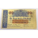 1957 ROYAL BANK OF SCOTLAND £20 BANKNOTE, G45 8966,