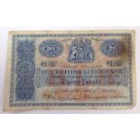 1939 BRITISH LINEN BANK £20 BANKNOTE A/4 3/138 DEMPSTER & HANDSIGNED SIGNATURES