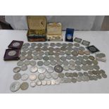 SELECTION OF VARIOUS COINAGE VICTORIA - ELIZABETH II TO INCLUDE 1937 CROWN, 1889 MAUNDY 2 PENCE,