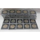 60 X 1977 SILVER JUBILEE COMMEMORATIVE CROWNS ALL IN NATWEST BANK LTD CASES