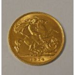 1914 GEORGE V HALF SOVEREIGN