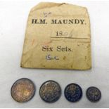 1896 VICTORIA MAUNDY SET IN ORIGINAL PAPER ENVELOPE