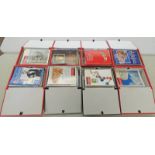 8 BOX FILES OF PHILATELIC BULLETINS RANGING FROM 1981-2003