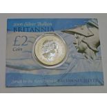 2006 SILVER BULLION £2 BRITANNIA COIN IN CARD HOLDER
