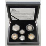 2014 ROYAL MINT SILVER PIEDFORT 6 - COIN SET, ONE CASE OF ISSUE, WITH C.O.A.