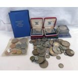 SELECTION OF VARIOUS UK COINAGE TO INCLUDE 1935 & 1937 CROWNS, 1984 VICTORIA GOTHIC FLORIN,