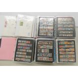 LOT WITHDRAWN: 6 ALBUMS OF VARIOUS MINT AND USED WORLDWIDE STAMPS TO INCLUDE SOUTH AFRICA, PORTUGAL,