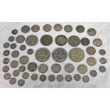 SELECTION OF VARIOUS GEORGE V SILVER COINS TO INCLUDE 3 X 1935 CROWNS, 4 X HALFCROWNS,