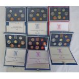 1983-1988 UK PROOF COIN SETS, IN CASE OF ISSUE,