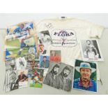 SELECTION OF SIGNED PHOTOGRAPHS TO INCLUDE LENNOX LEWIS, STEPHEN HENDRY, HENRY COOPER,