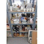 SELECTION OF VARIOUS PORCELAIN, GLASS, ETC INCLUDING DINNERWARE WITH FLORAL DECORATION,