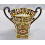 CROWN DERBY 2 HANDLED VASE.