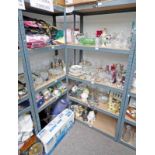 SELECTION OF VARIOUS PORCELAIN, CRYSTAL ETC INCLUDING HAND BAGS, DECORATIVE FIGURES,