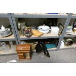 SELECTION OF VARIOUS ITEMS INCLUDING LEATHER RIDING BOOTS,