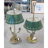 PAIR OF BRASS TABLE LAMPS - HEIGHT 70 CM