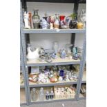 SELECTION OF VARIOUS PORCELAIN, CRYSTAL ETC INCLUDING DECANTERS, VASES,