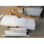 SELECTION OF BLANK CANVASES, EASEL,