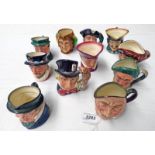 11 ROYAL DOULTON SMALL TOBY JUGS