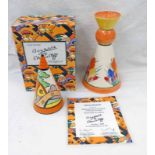 WEDGWOOD CLARICE CLIFF ORANGE ROOF COTTAGE CONICAL SUGAR SIFTER,