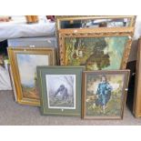 SELECTION OF FRAMED PICTURES & MIRRORS