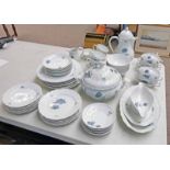 DRESDEN PORCELAIN FLORAL DECORATED DINNER SERVICE