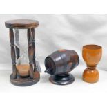 19TH CENTURY TREEN EGG TIMER,