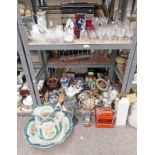 SELECTION OF VARIOUS PORCELAIN, CRYSTAL ETC INCLUDING VASES, DECORATIVE FIGURES,