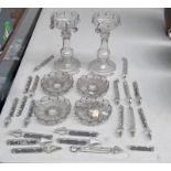 GOOD SELECTION OF CUT GLASS CHANDELIER DROPS,