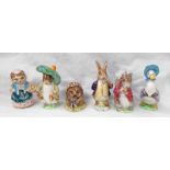 6 BESWICK BEATRIX POTTERS INCLUDING BENJAMIN BUNNY,