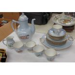 SELECTION OF BING & GRONDAHL TEA WARE DECORATED WITH DANISH LANDMARKS WITH TEAPOT, CUPS, SAUCERS,