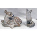 ROYAL COPENHAGEN FOX & ROYAL COPENHAGEN FAWN