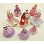 SELECTION OF 9 VARIOUS PORCELAIN LADY FIGURES TO INCLUDE ROYAL DOULTON H.N.