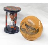 TARTANWARE EGG TIMER - HIGH ST GRANTON & A MAUCHLINE WARE BURNS COTTAGE DARNING MUSHROOM