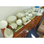 ROYAL DOULTON BERKSHIRE PATTERN DINNERWARE TO INCLUDE PLATES, CUPS, SAUCERS,