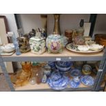 SELECTION OF VARIOUS PORCELAIN, GLASS, SILVER PLATE,